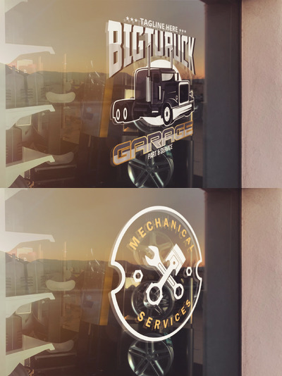 玻璃logo样机[PSD]