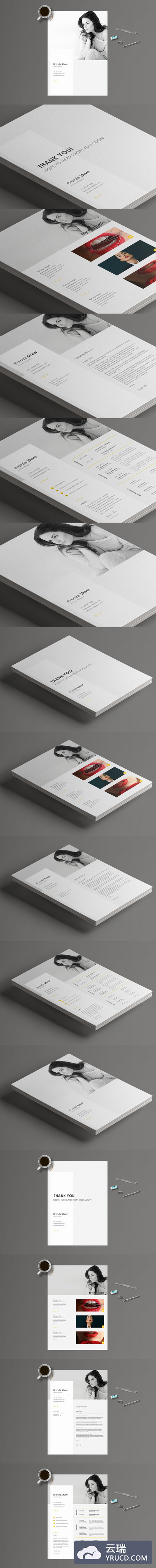 现代高端专业外观的求职/个人简历模板