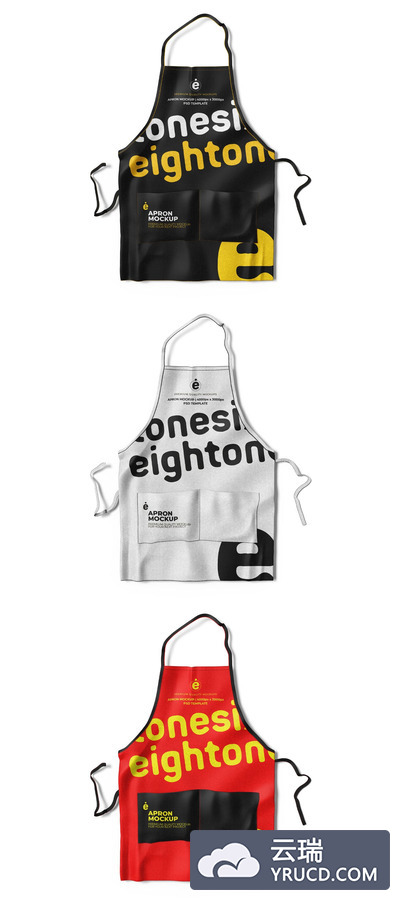 围裙花纹设计展示样机下载（PSD）