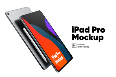 iPad Pro 平板电脑样机素材下载（PSD）