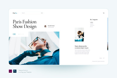 极简主义时尚网页模板下载（XD,PSD）