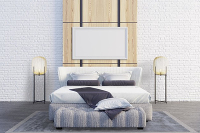 简约风以木墙为特色的室内场景样机