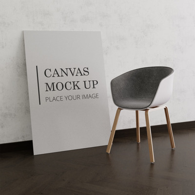 简约风室内场景设计画框展示样机