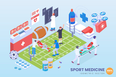 2.5D运动医学矢量概念（Ai）