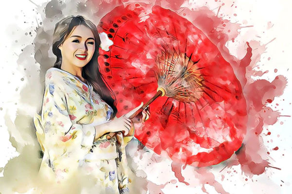 水彩混合飞溅效果Photoshop动作