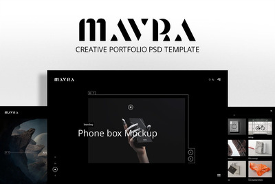 时尚高端简约创意多用途网站设计模板（psd）