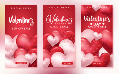 情人节心形气球广告促销销售背景