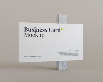 优质极简风格的商业名片设计展示样机
