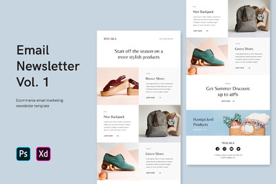 EDM电子邮件新闻网页模板下载（PSD,XD）