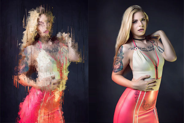 写实绘画艺术刮痕效果ps动作下载