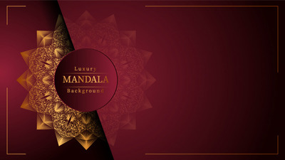 创意奢华曼荼罗图案设计背景