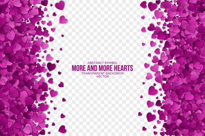 抽象3D剪纸爱心框架背景