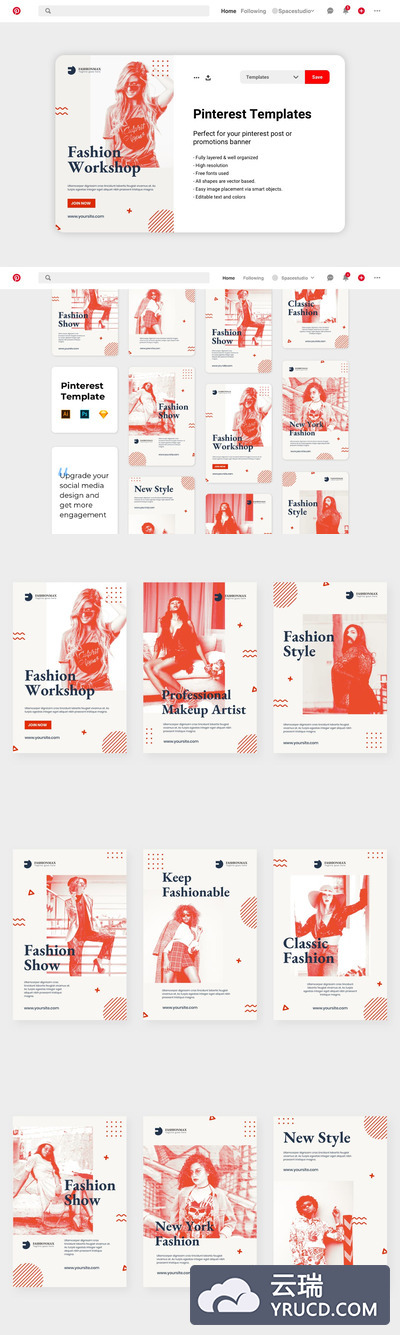 时尚高端简约多用途的高品质社交媒体banner海报设计模板（AI，PSD，SKETCH）