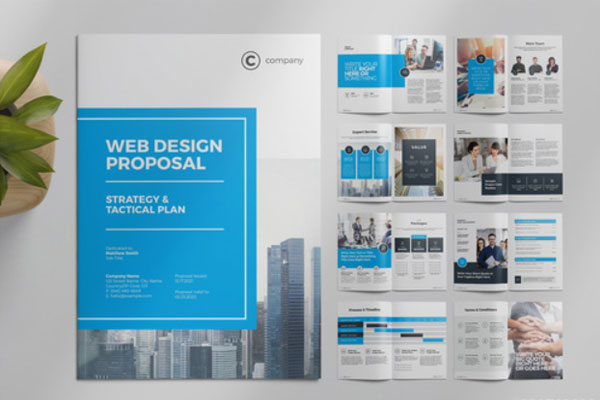 蓝色主题商业提案/企业宣传/公司简介手册模板