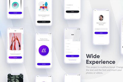 移动APP应用UI演示/介绍促销视频ae模板