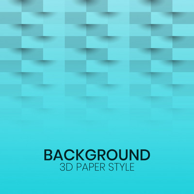 蓝色3d纸艺术风格抽象背景Premium Vector Blue abstract background with 3d paper art style | Premium Vector