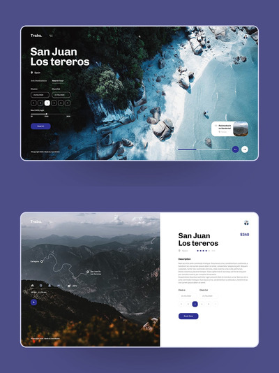 旅行登录页模板(PSD,XD)