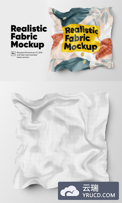 逼真的面料布料旗帜VI设计样机展示模型mockups