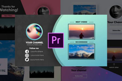 YouTuber订阅屏幕画面PR视频模板