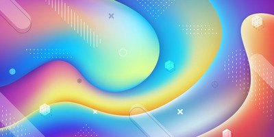 色彩亮丽的液体形状孟斐斯背景