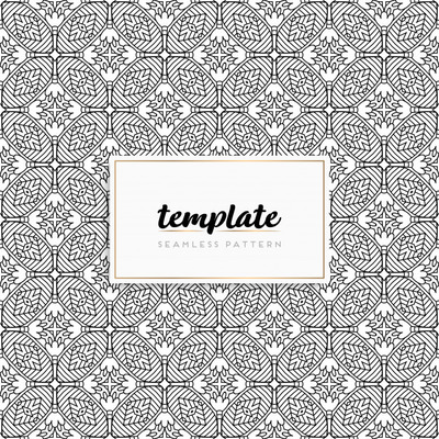 曼陀罗无缝花纹图案背景