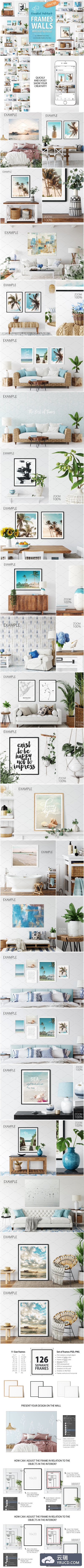 VIP巨献：清新室内居家初夏风格的超级画框样机大礼包下载[PSD,3GB]