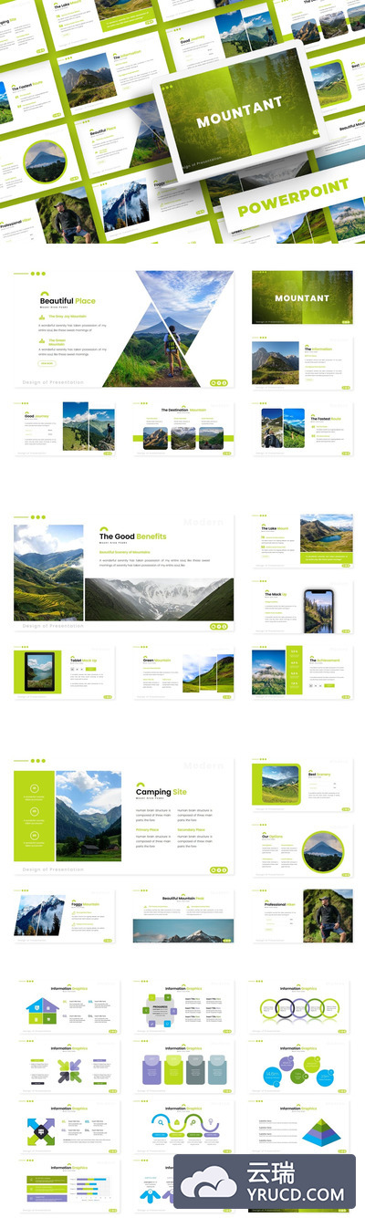 简约时尚高端清新多用途的powerpoint幻灯片演示模板（pptx）