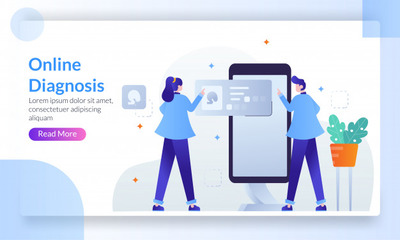 在线诊断医疗网站插图模板