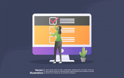 插画风格问答调查概念插图