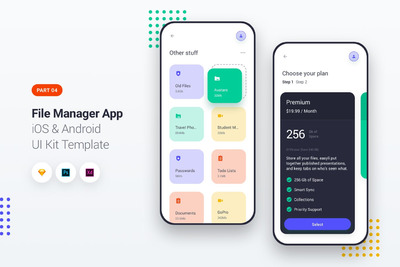 UI Kit | 独特时尚现代简洁品牌设计IOSAndroidSketch模板