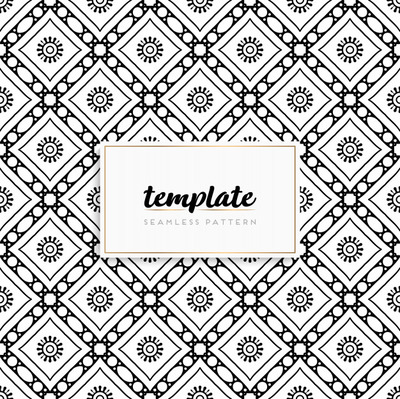 曼陀罗花纹几何无缝背景