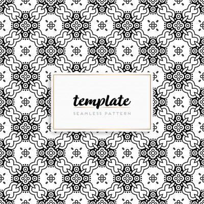 曼陀罗花纹几何无缝背景