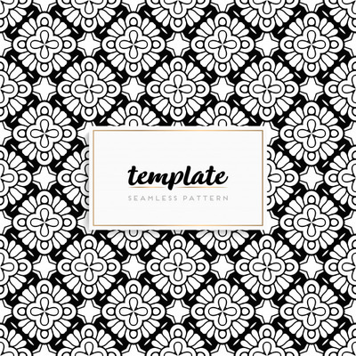 曼陀罗花纹几何无缝背景