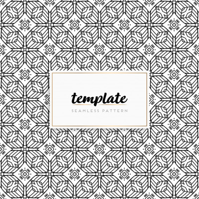 优质几何曼陀罗花纹图案背景