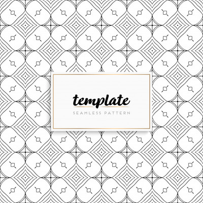 几何曼陀罗花纹个性图案背景