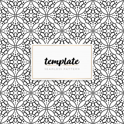 优质曼陀罗无缝花纹图案背景