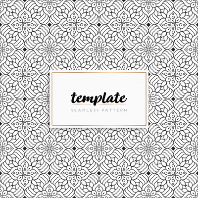 优质矢量曼陀罗花纹几何背景