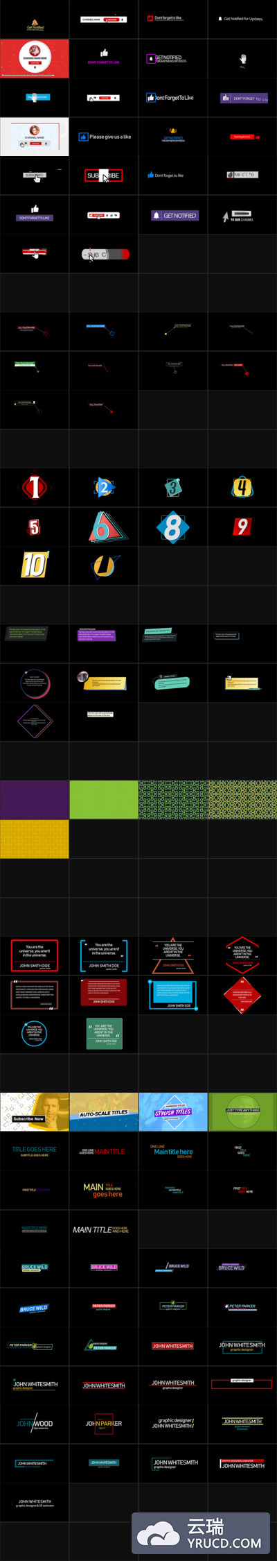 YouTube入门元素AE视频素材[1.86GB]