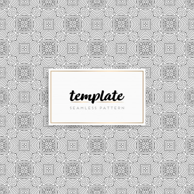 优质曼陀罗花纹无缝图案背景