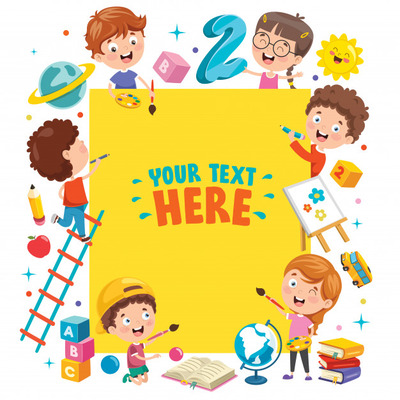 优质卡通儿童概念教育插画