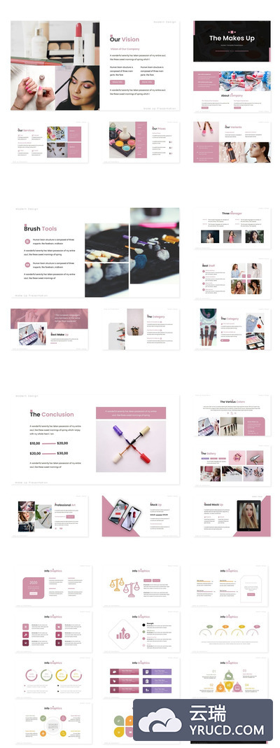 化妆品项目相关的-Powerpoint模板 [PPTX]