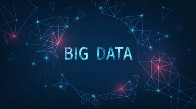 大数据多边形连接可视化元素背景