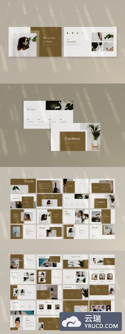 极简主义风格PPT模板下载（PPTX）