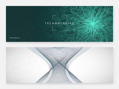 大数据设计科技抽象横幅背景