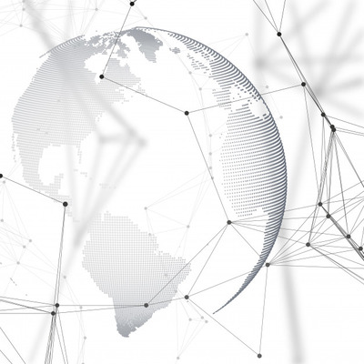 抽象超现实多边形网络背景