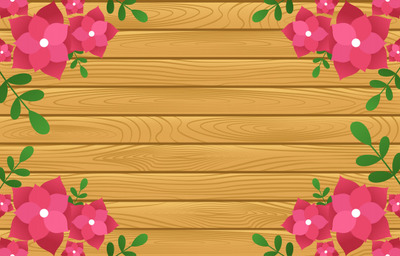 春夏季花卉生长木板背景素材