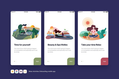 轻松的活动登上移APP UI模板下载