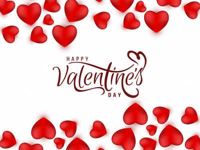 情人节红色爱心装饰元素背景