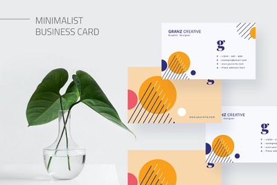 高端时尚简约新孟菲斯风格的极简主义名片设计模板（AI，EPS，PDF）