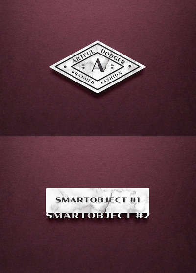 红色砂纸大理石logo/标志/徽标样机模板